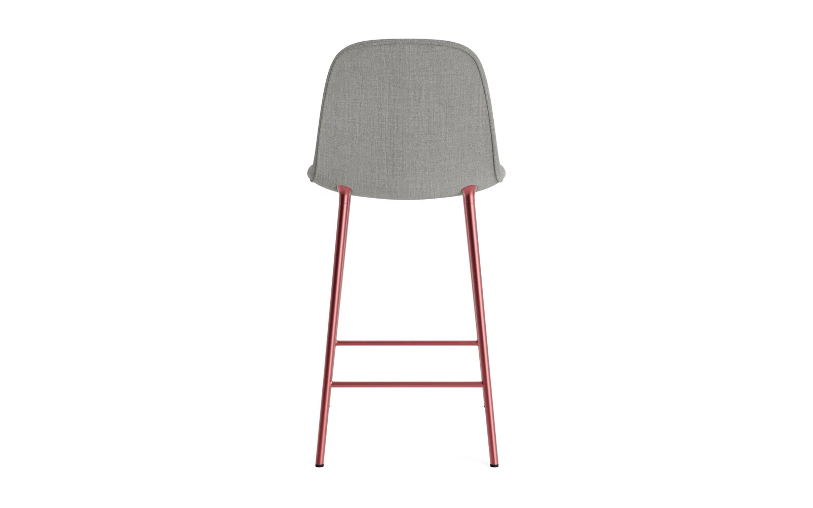 Genießen Sie den stilvollen Form Barstuhl 65 cm in Rot, gepolstert und mit robustem Stahlgestell von Normann Copenhagen – ideal für moderne Wohnräume.