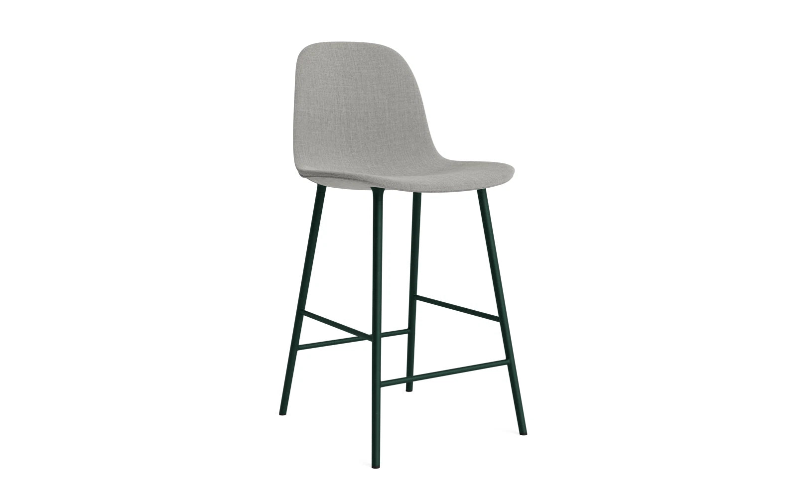 Entdecken Sie den stilvollen Form Barstuhl 65 cm in grün, gepolstert und aus hochwertigem Stahl von Normann Copenhagen – perfekt für moderne Wohnräume!