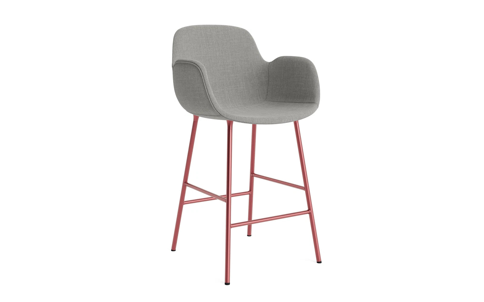 Form Barstuhl mit Armlehne 65 cm gepolstert Rot Stahl/Remix in Remix 133 präsentiert im Onlineshop von KAQTU Design AG. Barstuhl ist von Normann Copenhagen