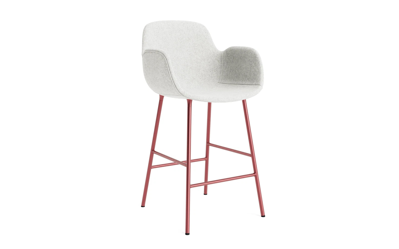 Form Barstuhl mit Armlehne 65 cm gepolstert Rot Stahl/Hallingdal in Hallingdal 110 präsentiert im Onlineshop von KAQTU Design AG. Barstuhl ist von Normann Copenhagen