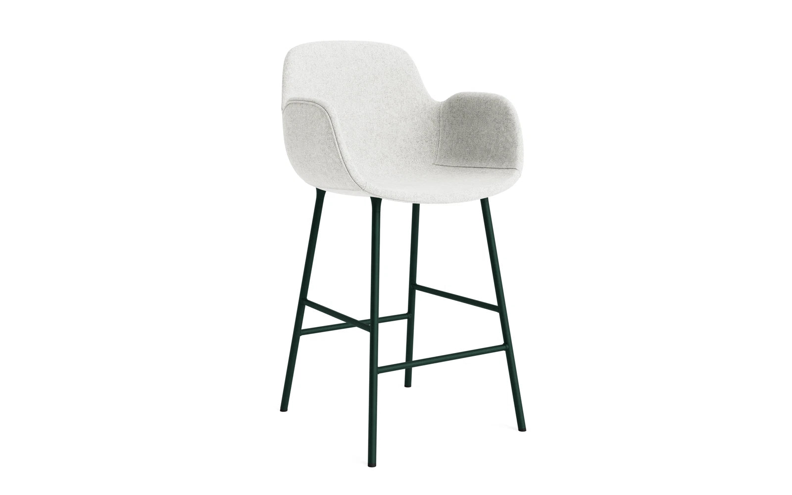 Form Barstuhl mit Armlehne 65 cm gepolstert Grün Stahl/Hallingdal in Hallingdal 110 präsentiert im Onlineshop von KAQTU Design AG. Barstuhl ist von Normann Copenhagen