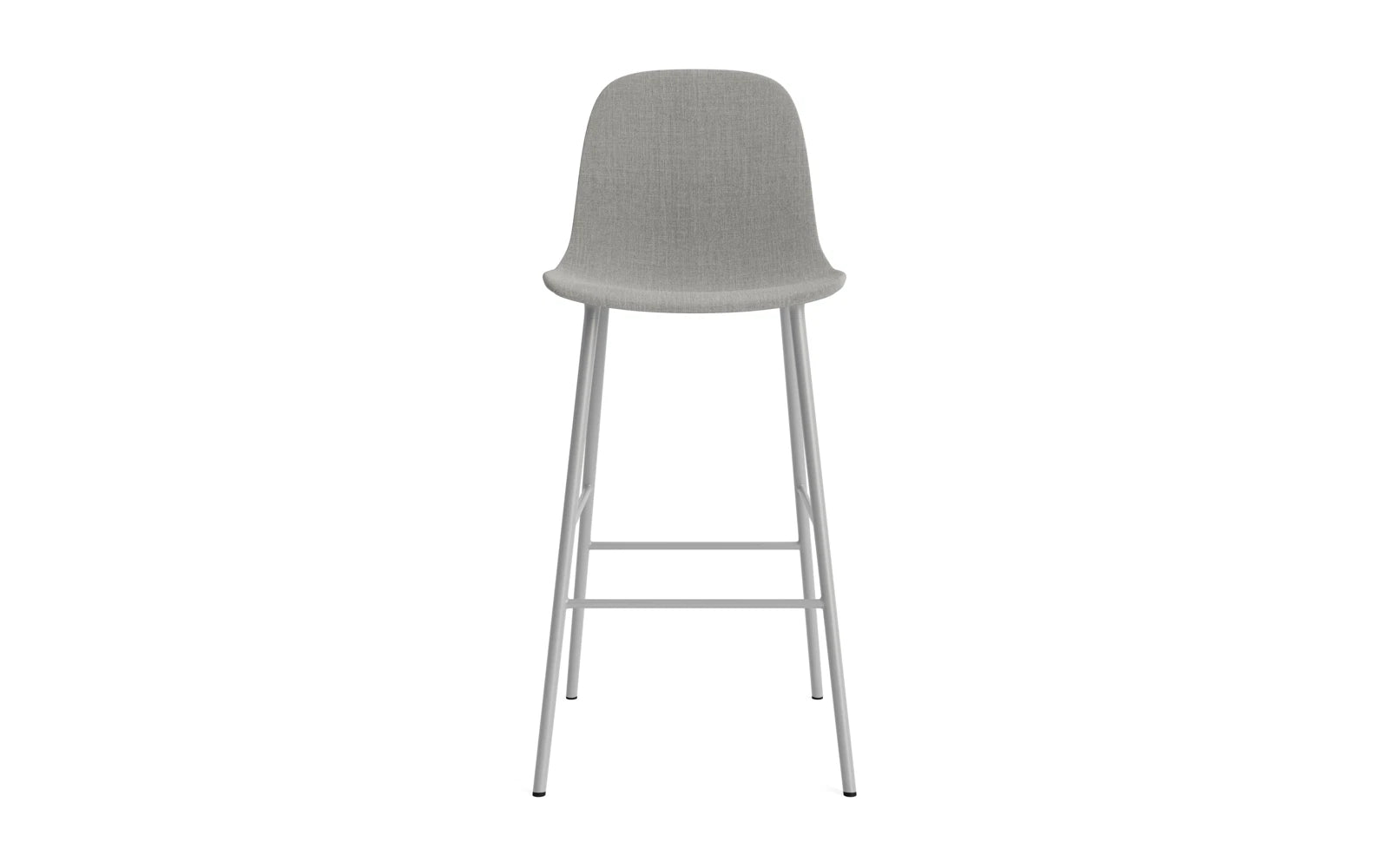 Erleben Sie den Form Barstuhl 75 cm in Grau von Normann Copenhagen – gepolstert, robust und ideal für stilvolle Küchen und Bars.