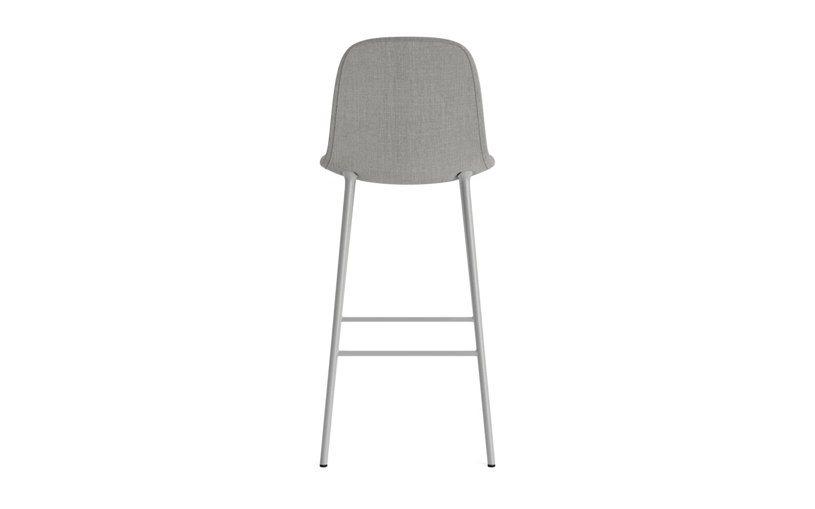 Erleben Sie den Form Barstuhl 75 cm in Grau von Normann Copenhagen – gepolstert, robust und ideal für stilvolle Küchen und Bars.