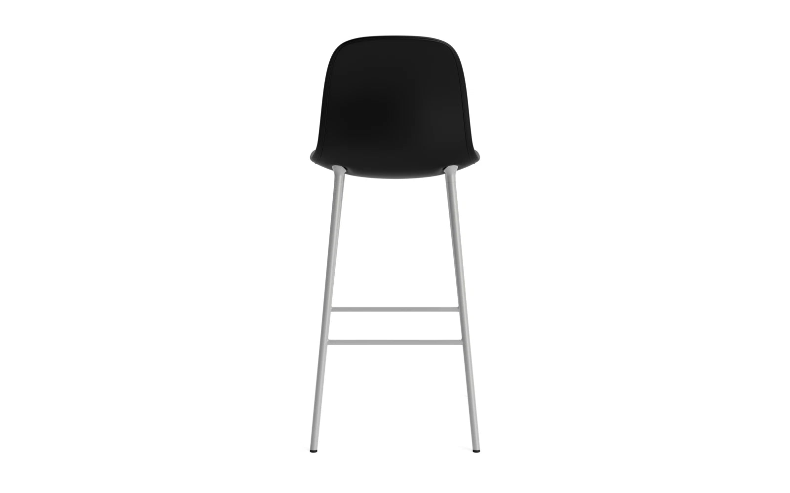 Erleben Sie den eleganten Form Barstuhl 75 cm in Grau, gepolstert mit luxuriösem Ultra Leder von Normann Copenhagen – ein Must-Have für modernes Wohnen.