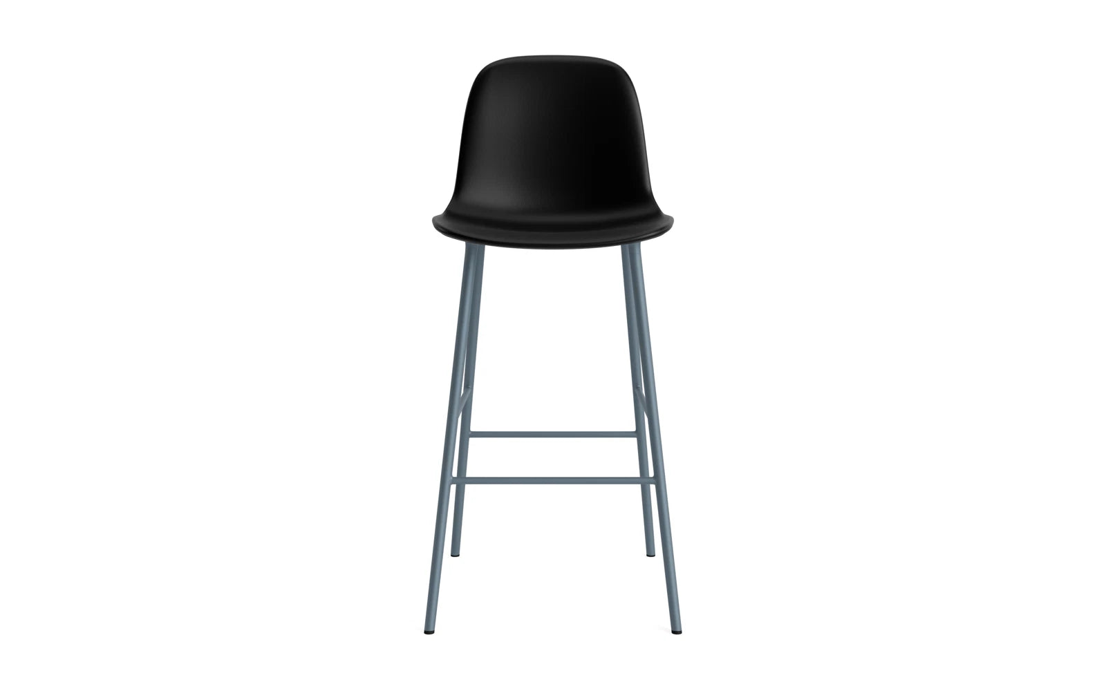 Entdecken Sie den stilvollen Form Barstuhl 75 cm in gepolstertem Blau Stahl/Ultra Leder von Normann Copenhagen – ein zeitloses Designhighlight für Ihr Zuhause!