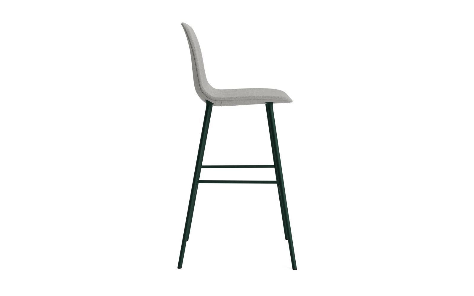 Entdecken Sie den eleganten Form Barstuhl 75 cm in grünem Stahl Remix, gepolstert für höchsten Komfort. Perfekt für stilvolle Küchen und Bars!