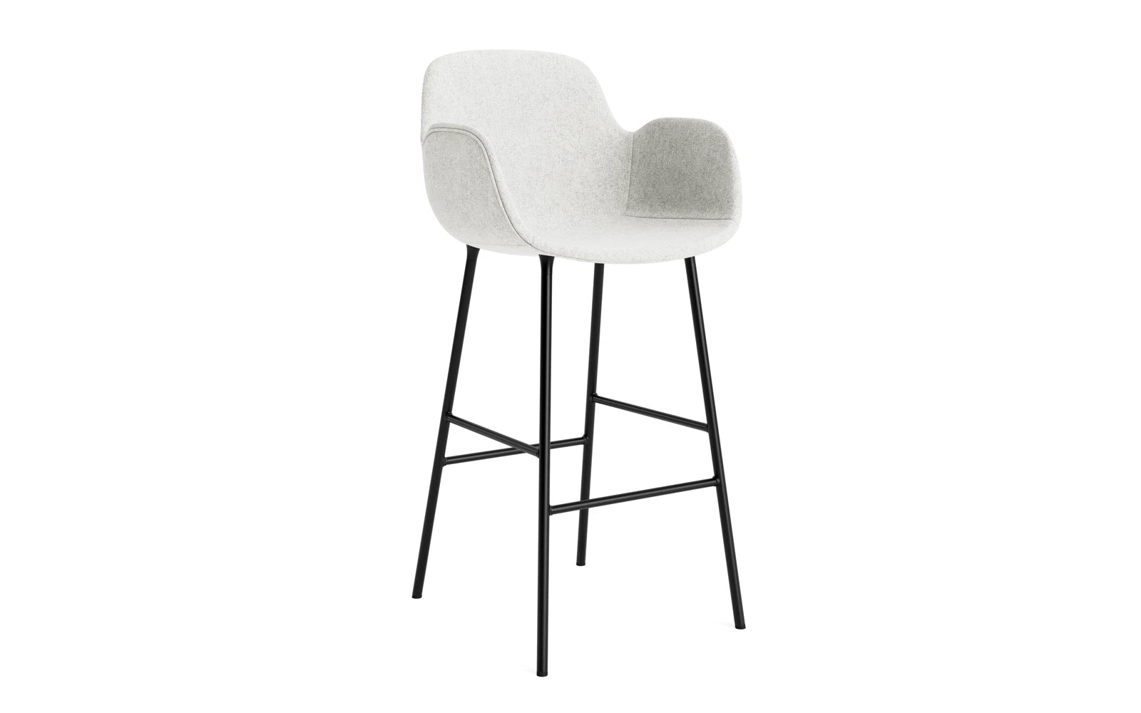 Form Barstuhl mit Armlehne 75 cm gepolstert Schwartz Stahl Hallingdal in Hallingdal 110 präsentiert im Onlineshop von KAQTU Design AG. Barstuhl ist von Normann Copenhagen