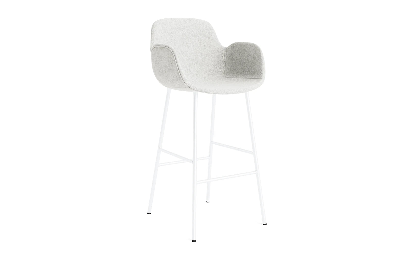 Form Barstuhl mit Armlehne 75 cm gepolstert Weiss Stahl Hallingdal in Hallingdal 110 präsentiert im Onlineshop von KAQTU Design AG. Barstuhl ist von Normann Copenhagen