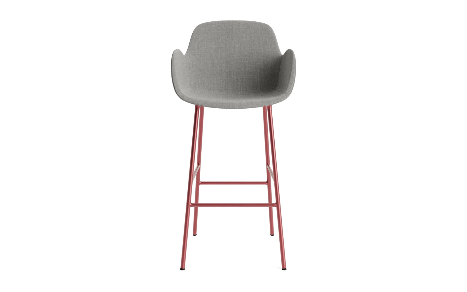 Entdecken Sie den eleganten Form Barstuhl mit Armlehne in Rot von Normann Copenhagen. Stilvolles Design und erstklassige Polsterung für jeden Raum.