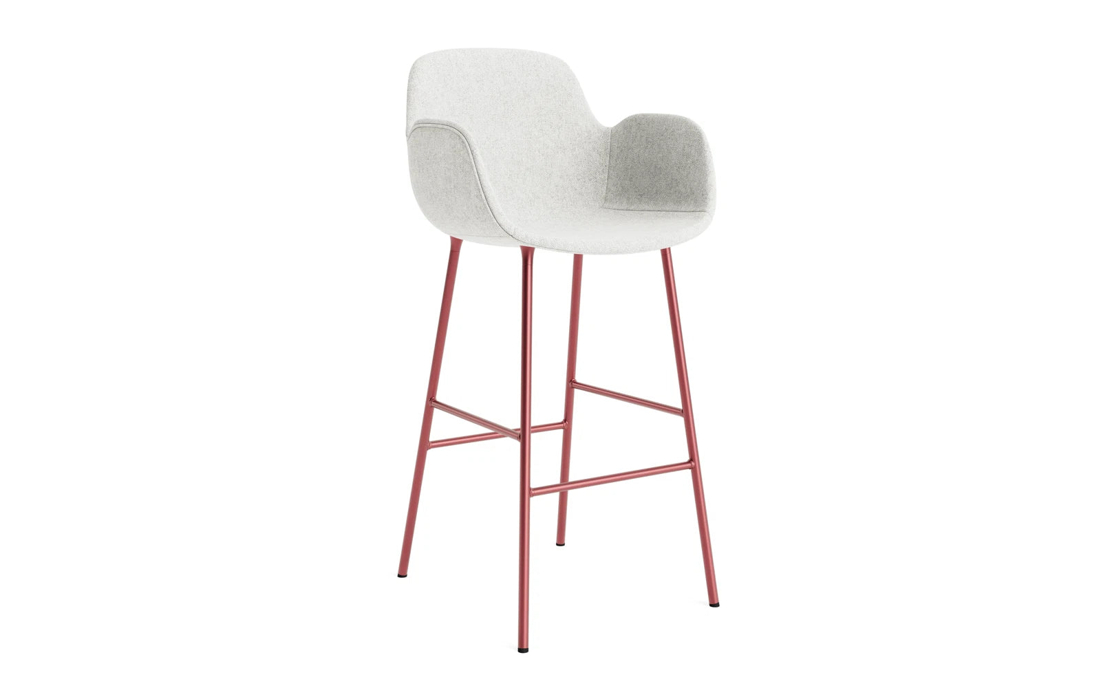 Form Barstuhl mit Armlehne 75 cm gepolstert Rot Stahl Hallingdal in Hallingdal 110 präsentiert im Onlineshop von KAQTU Design AG. Barstuhl ist von Normann Copenhagen