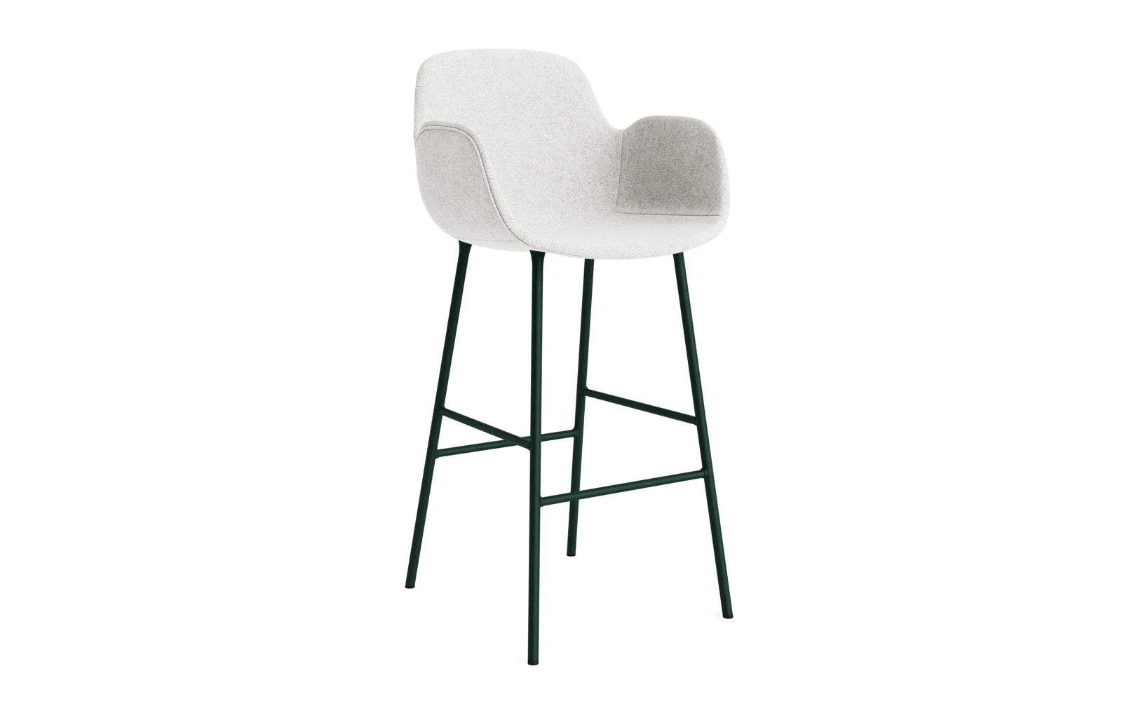 Form Barstuhl mit Armlehne 75 cm gepolstert Grün Stahl Hallingdal in Hallingdal 110 präsentiert im Onlineshop von KAQTU Design AG. Barstuhl ist von Normann Copenhagen