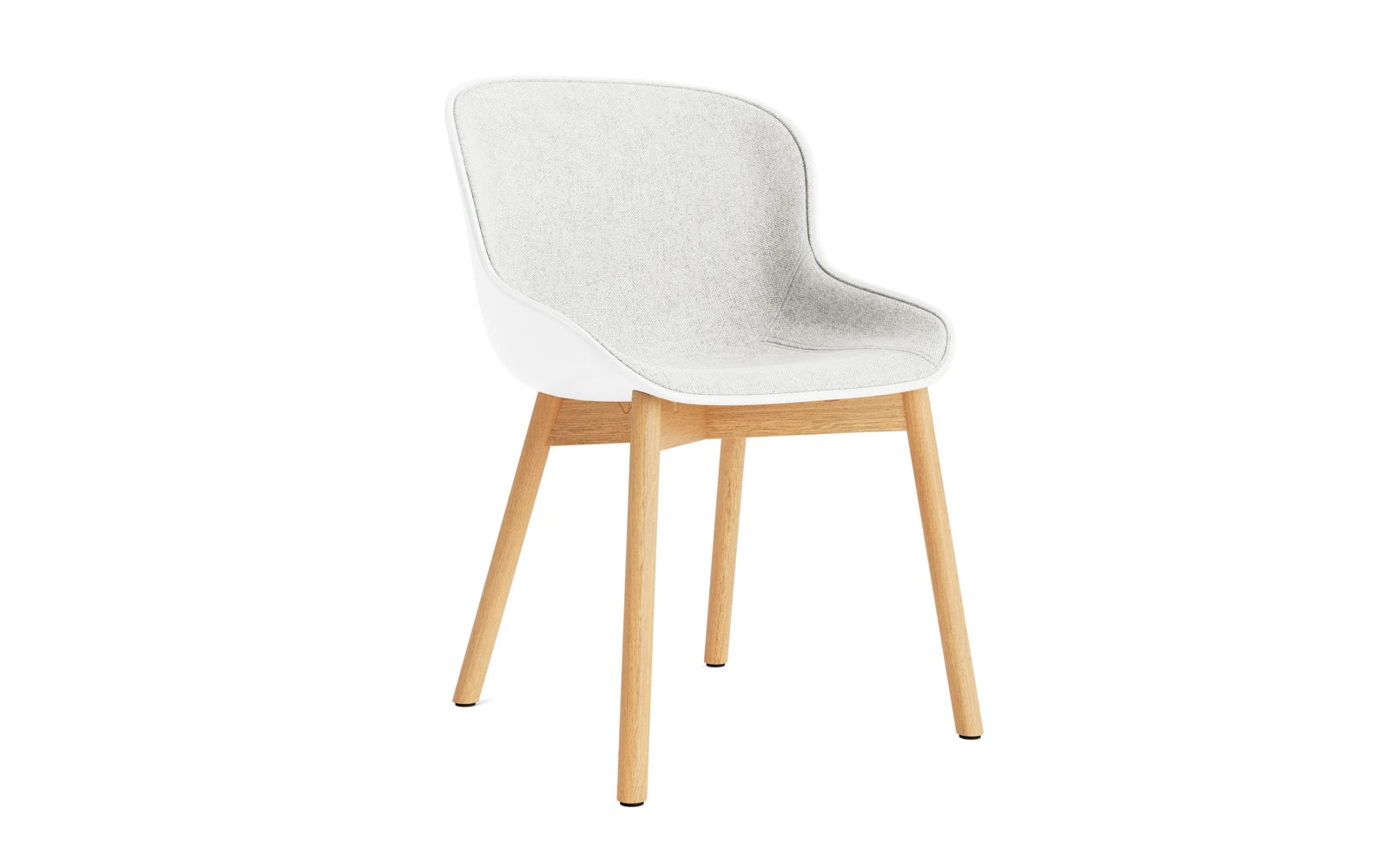 Hyg Stuhl Frontpolster Eiche Weiss/Hallingdal in Hallingdal 110 präsentiert im Onlineshop von KAQTU Design AG. Stuhl ist von Normann Copenhagen