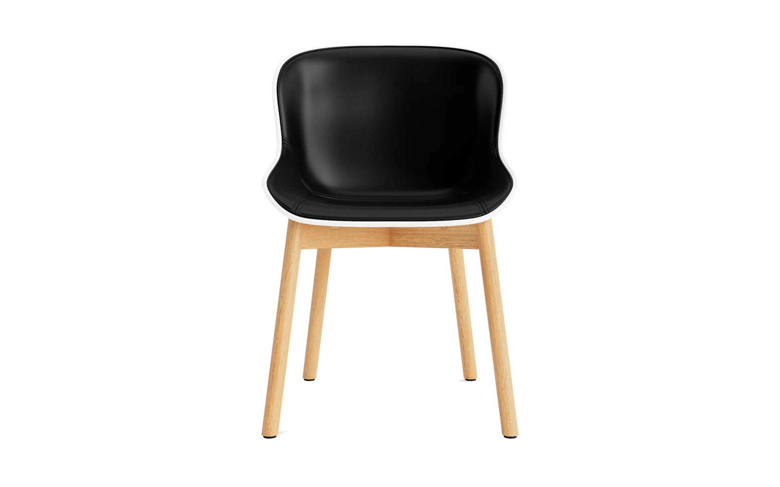Erleben Sie den Hyg Stuhl von Normann Copenhagen: Dänisches Design in Eiche Weiss und Ultra Leder, ideal für stilvolle und einladende Räume.
