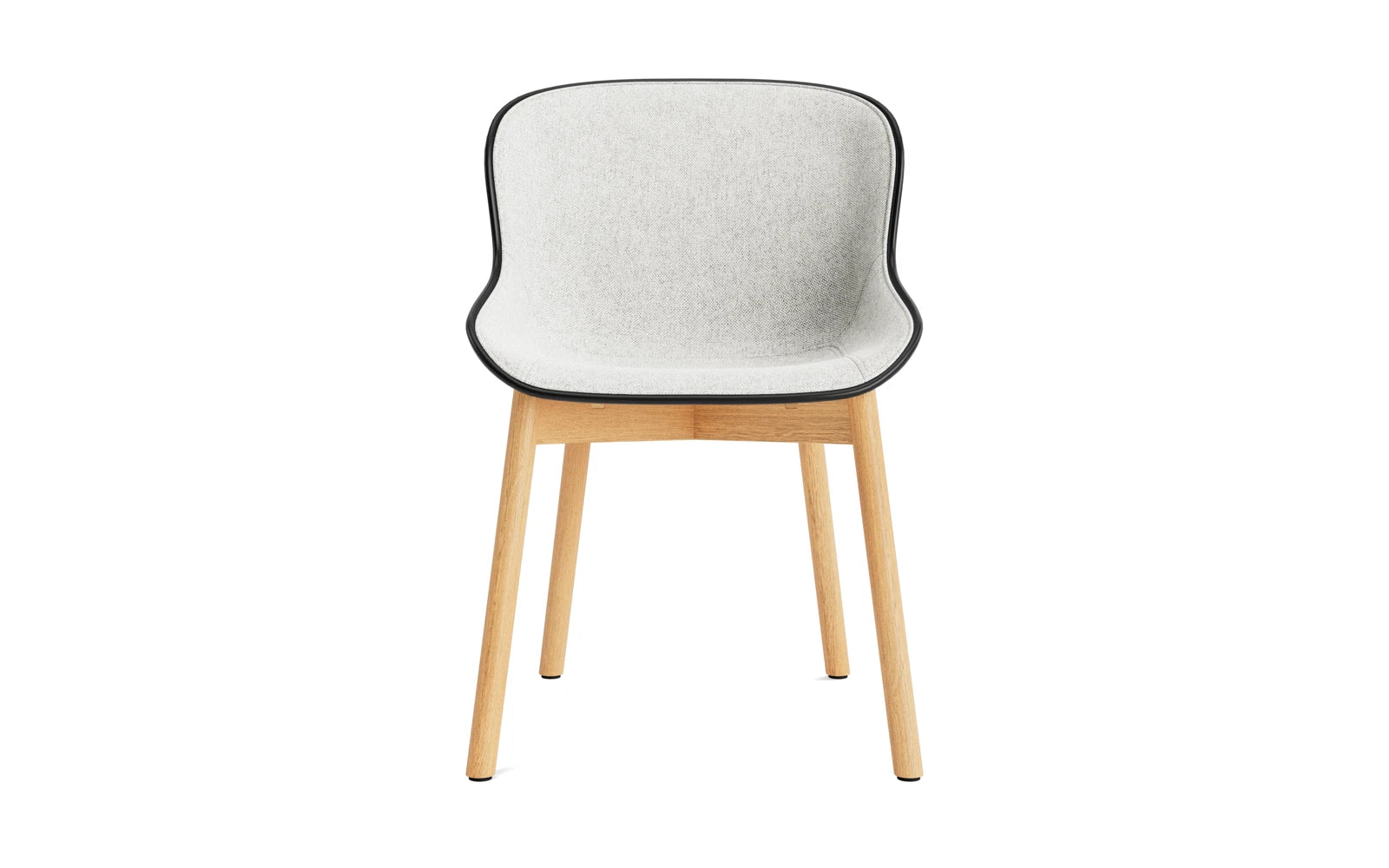 Erleben Sie den Hyg Stuhl von Normann Copenhagen: Komfort und skandinavisches Design vereint in Eiche Schwarz und Hallingdal-Stoff.