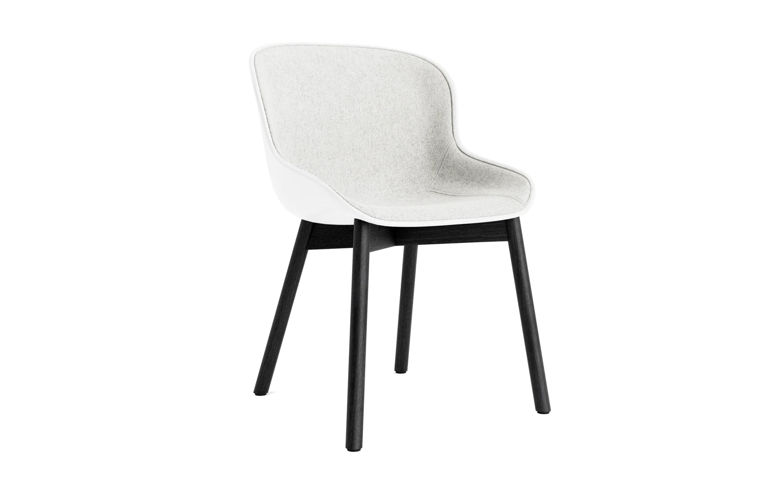 Hyg Stuhl Polster Schwarze Eiche Weiss/Hallingdal in Hallingdal 110 präsentiert im Onlineshop von KAQTU Design AG. Stuhl ist von Normann Copenhagen