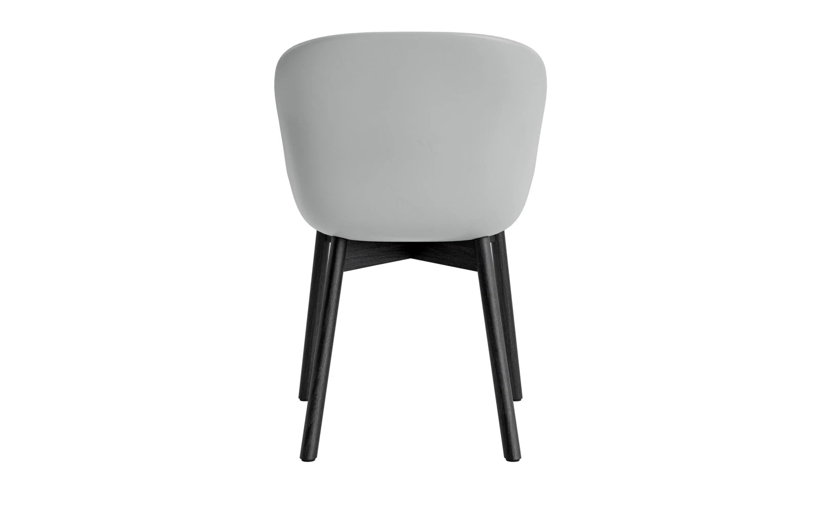 Der Hyg Stuhl von Normann Copenhagen vereint dänisches Design mit Komfort. Die Kombination aus schwarzer Eiche und grauer Polsterung sorgt für eine gemütliche Wohnatmosphäre.