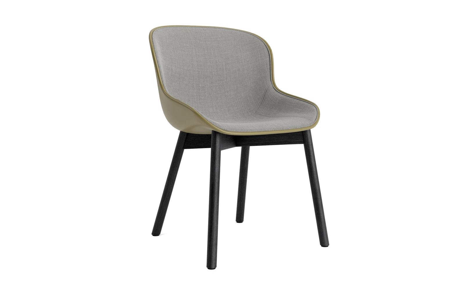 Hyg Stuhl Polster Schwarze Eiche Olive/Remix in Remix 133 präsentiert im Onlineshop von KAQTU Design AG. Stuhl ist von Normann Copenhagen