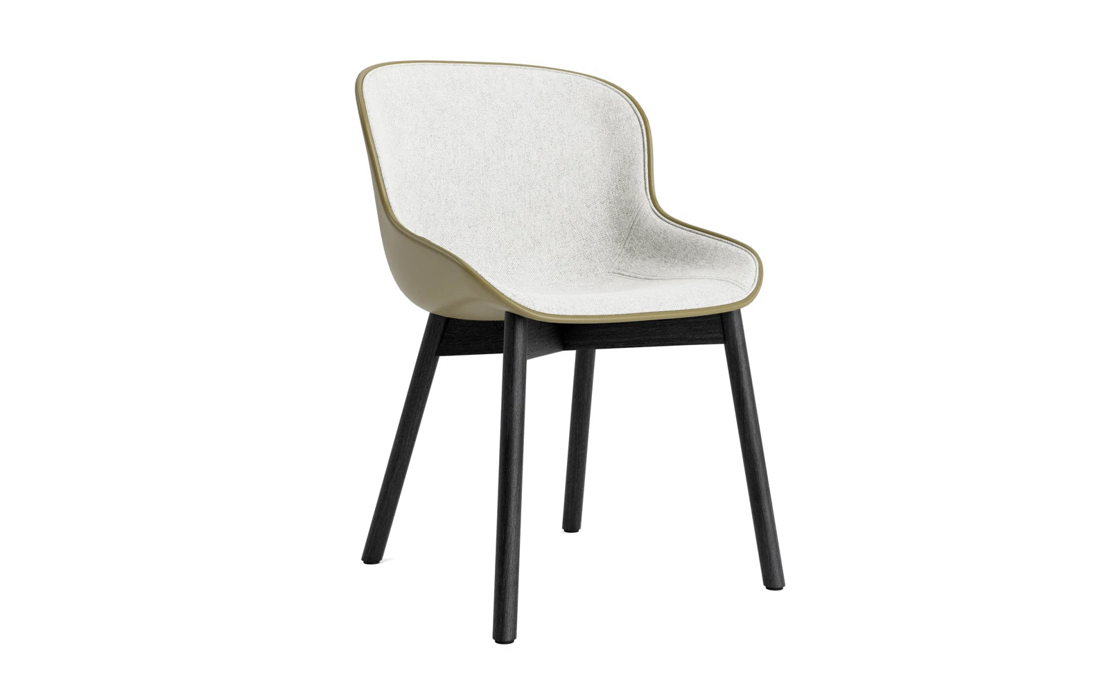 Hyg Stuhl Polster Schwarze Eiche Olive/Hallingdal in Hallingdal 110 präsentiert im Onlineshop von KAQTU Design AG. Stuhl ist von Normann Copenhagen