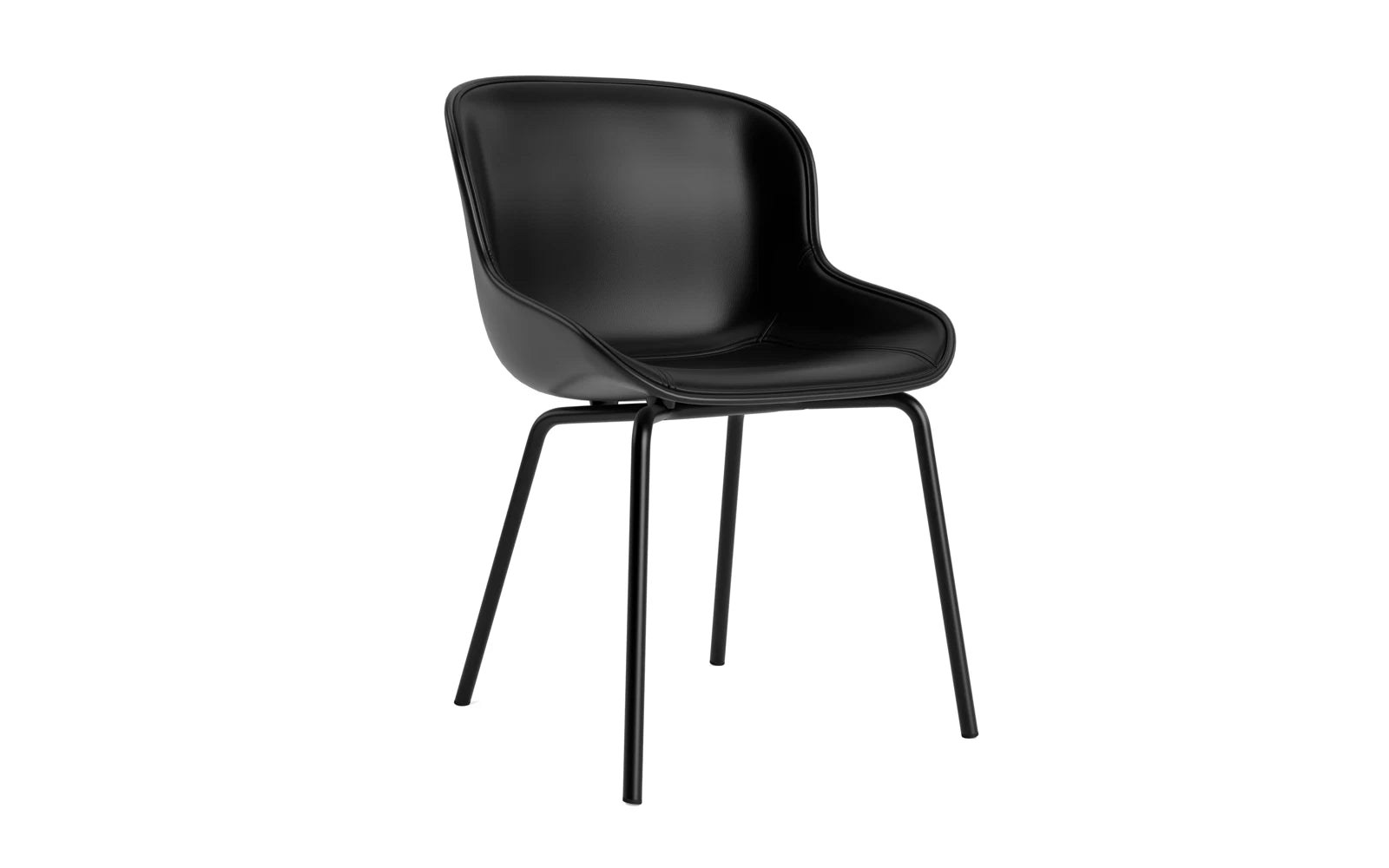 Hyg Stuhl Frontpolster Schwartz Stahl Schwartz/Ultra in Ultra 41599 präsentiert im Onlineshop von KAQTU Design AG. Stuhl ist von Normann Copenhagen