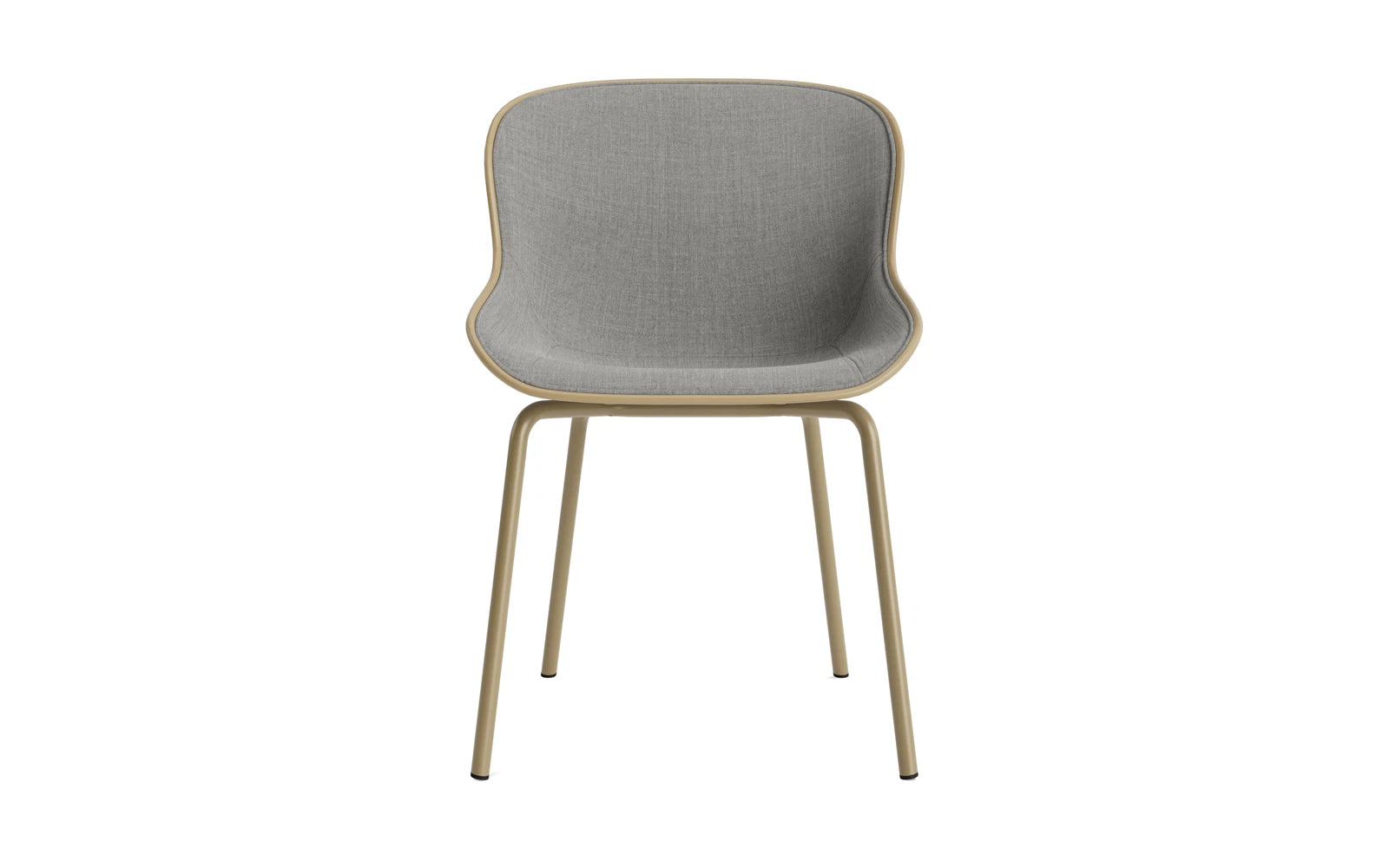 Erleben Sie den Hyg Stuhl von Normann Copenhagen in elegantem Sand, der durch sein komfortables Frontpolster und zeitgemäßes Design besticht.