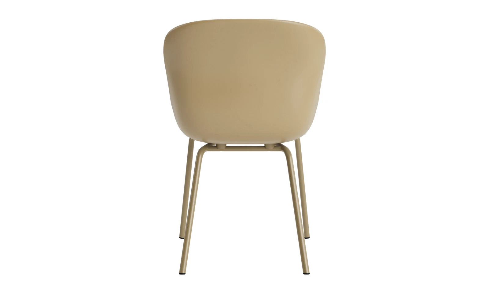 Erleben Sie den Hyg Stuhl von Normann Copenhagen in elegantem Sand, ausgestattet mit einem komfortablen Frontpolster für höchsten Sitzkomfort.