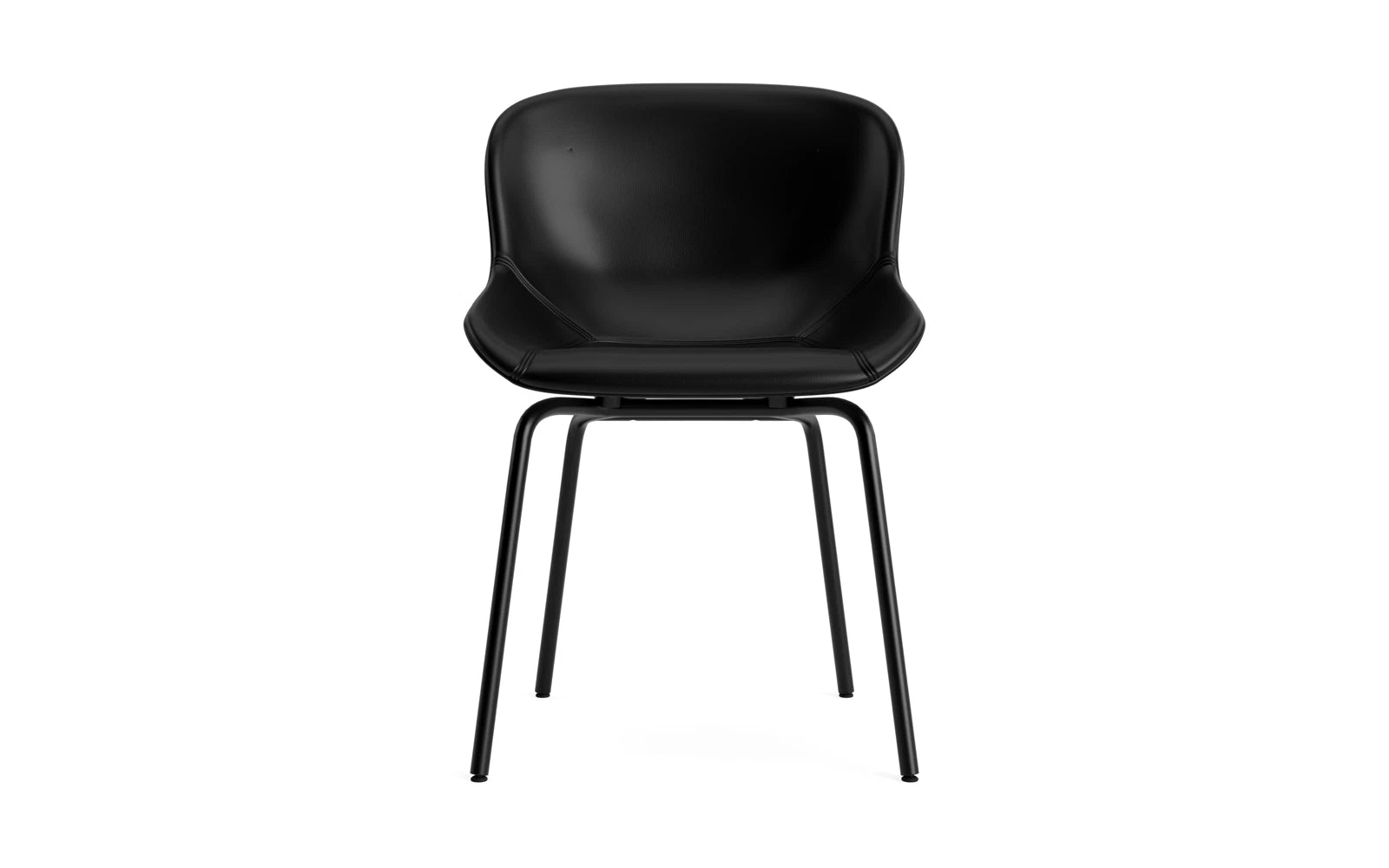 Der Hyg Stuhl von Normann Copenhagen vereint elegantes Design mit Komfort. Gepolstert in hochwertigem Ultra Leder und auf robuster Stahlkonstruktion.