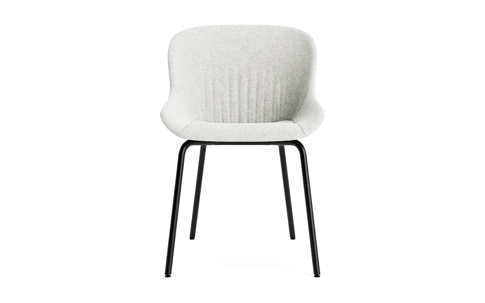 Hyg Comfort Stuhl von Normann Copenhagen: Eleganter, vollpolsterter Stuhl mit schwarzem Stahlgestell und hochwertigem Hallingdal-Stoff für höchsten Komfort.
