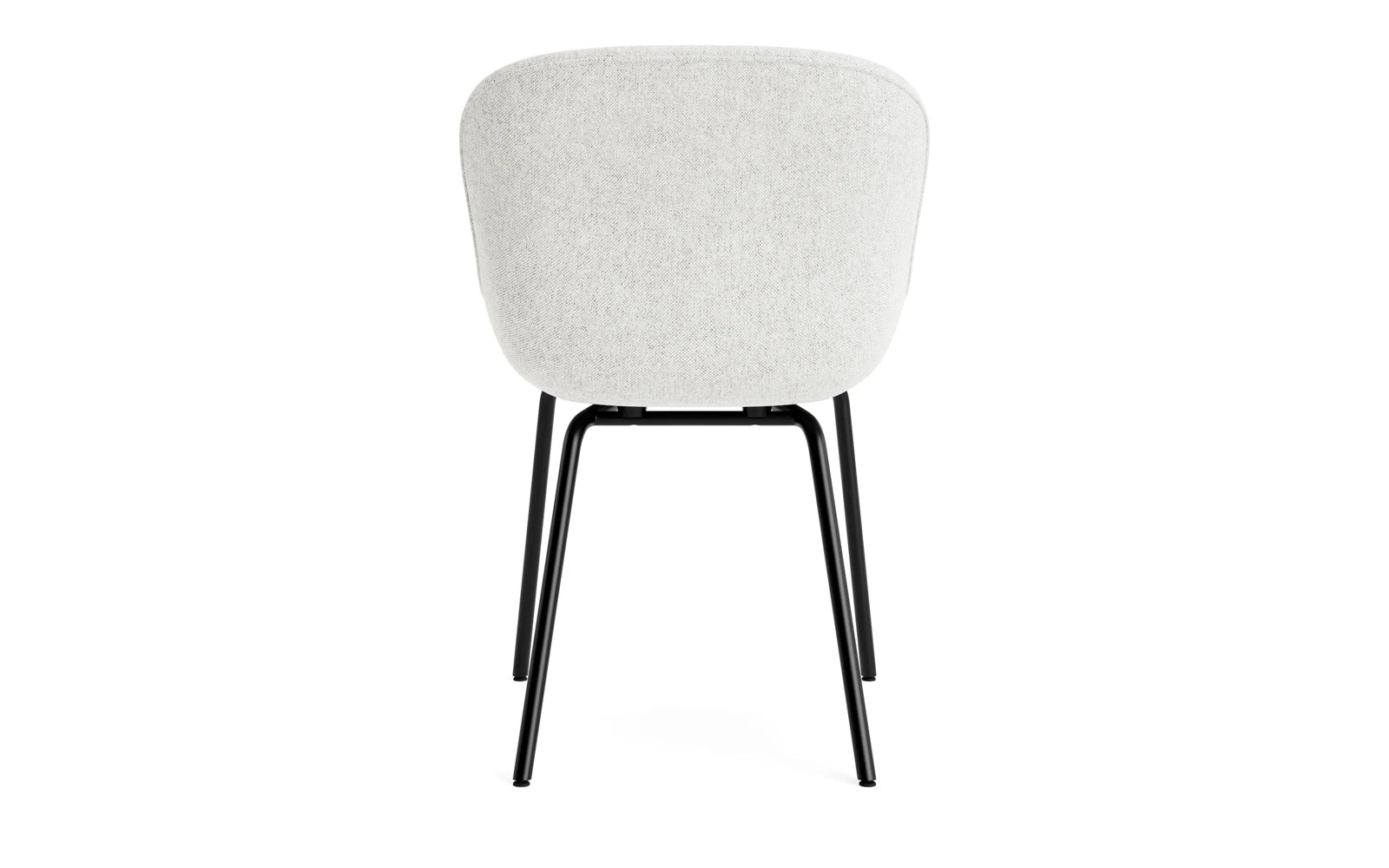 Hyg Comfort Stuhl von Normann Copenhagen: Eleganter, vollpolsterter Stuhl mit schwarzem Stahlgestell und hochwertigem Hallingdal-Stoff für höchsten Komfort.