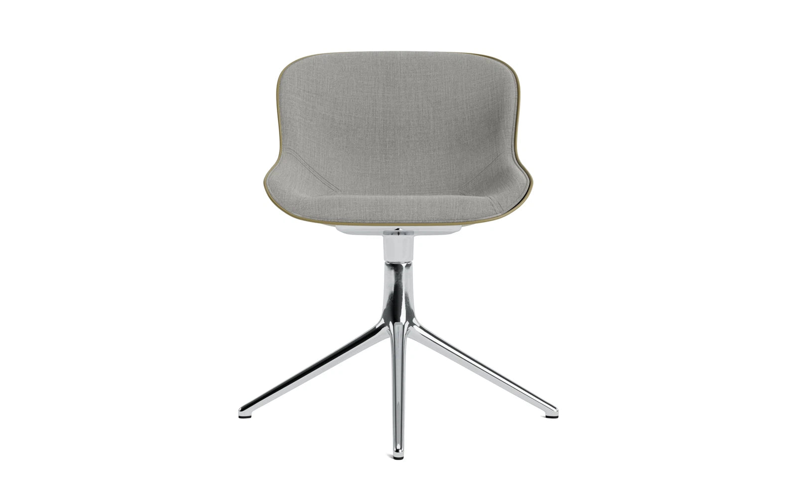 Erleben Sie den Hyg Drehstuhl in elegantem Olive/Remix von Normann Copenhagen – stilvoll gepolstert für höchsten Sitzkomfort und skandinavisches Design.