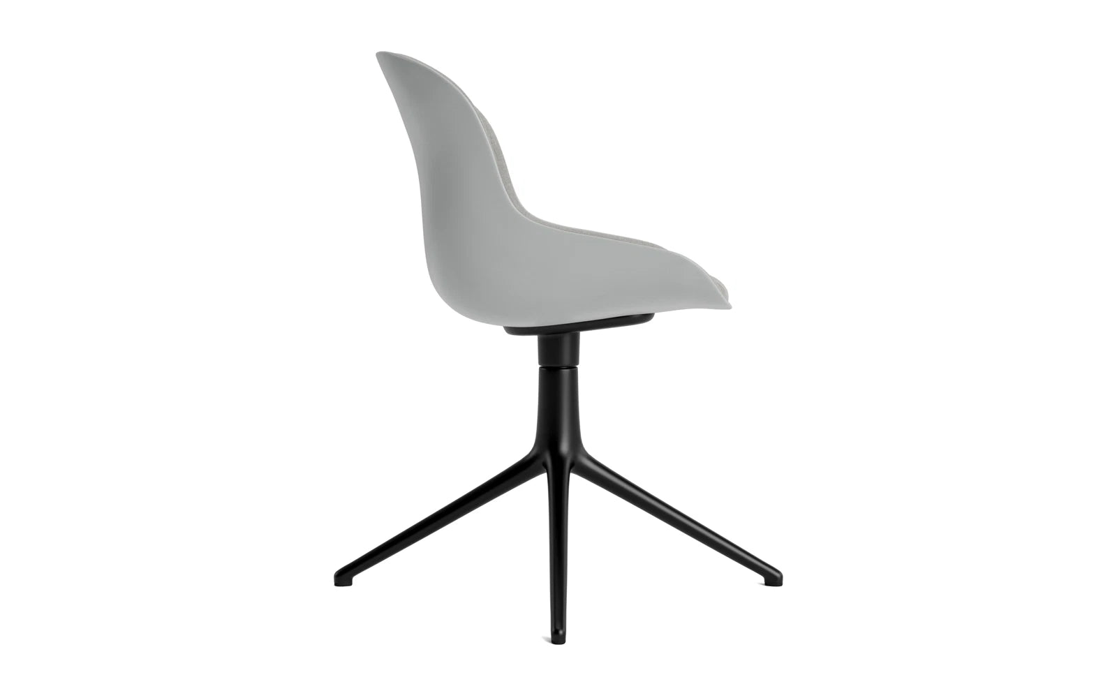 Genießen Sie den Hyg Drehstuhl 4B in stilvollem Schwarz mit gepolsterter Sitzfläche und Aluminiumgestell. Perfekt für gemütliche und elegante Räume.