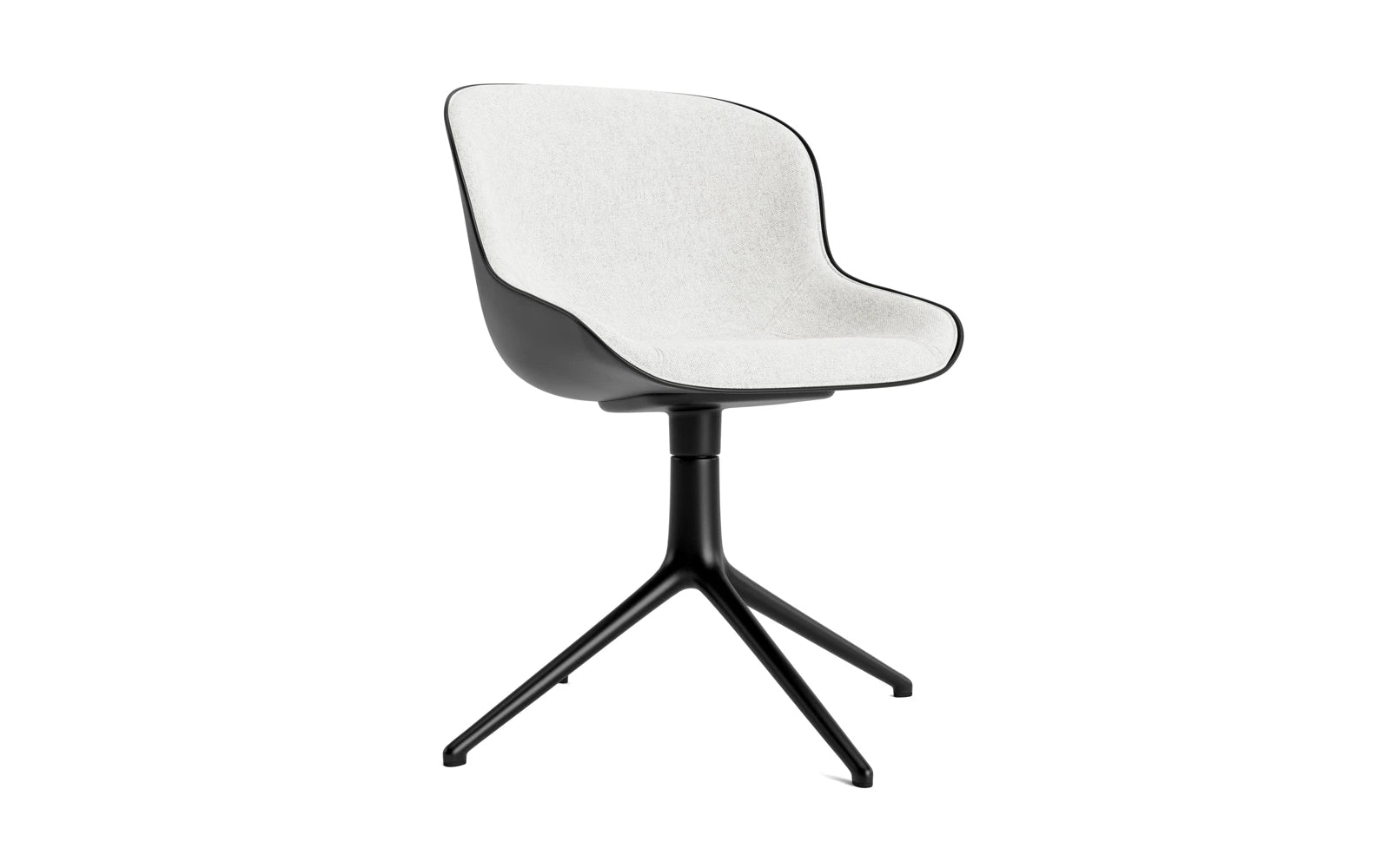 Hyg Drehstuhl 4B Frontpolster Schwartz Stahl Schwartz/Hallingdal in Hallingdal 110 präsentiert im Onlineshop von KAQTU Design AG. Drehstuhl ist von Normann Copenhagen