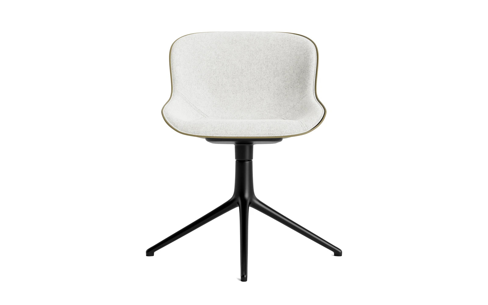 Entdecken Sie den Hyg Drehstuhl 4B von Normann Copenhagen: Gepolstert in Olive/Hallingdal, vereint er skandinavisches Design mit höchstem Komfort.