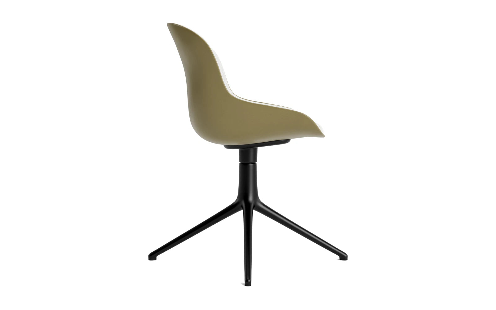 Erleben Sie den Hyg Drehstuhl 4B von Normann Copenhagen: Gepolstert in Olive/Hallingdal, bietet er stilvolles Design und unvergleichlichen Sitzkomfort.