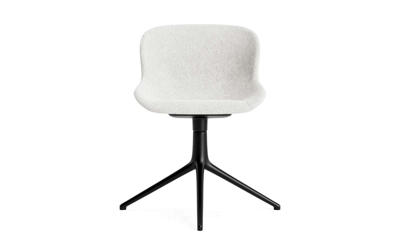 Erleben Sie den Hyg Drehstuhl von Normann Copenhagen: gepolstert, elegant und perfekt für gemütliche Ess- und Loungebereiche.