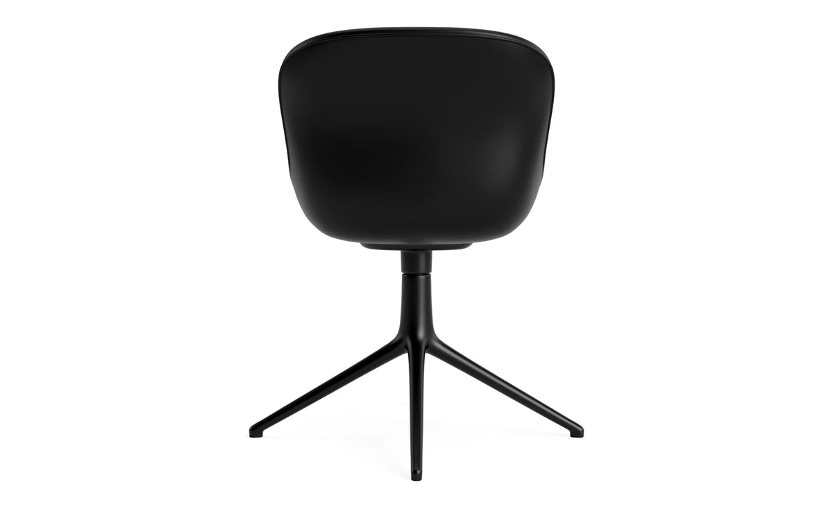 Hyg Drehstuhl gepolstert 4B schwarz aluminium Ultra leder in Ultra 41599 präsentiert im Onlineshop von KAQTU Design AG. Drehstuhl ist von Normann Copenhagen