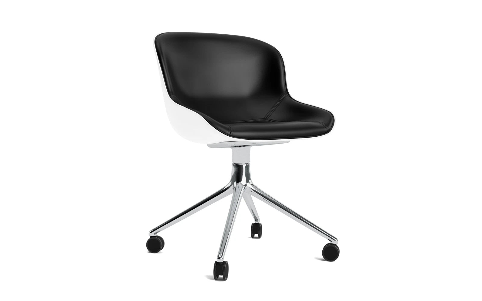 Hyg Drehstuhl 4W Aluminium Weiss/Ultra in Ultra 41599 präsentiert im Onlineshop von KAQTU Design AG. Drehstuhl ist von Normann Copenhagen