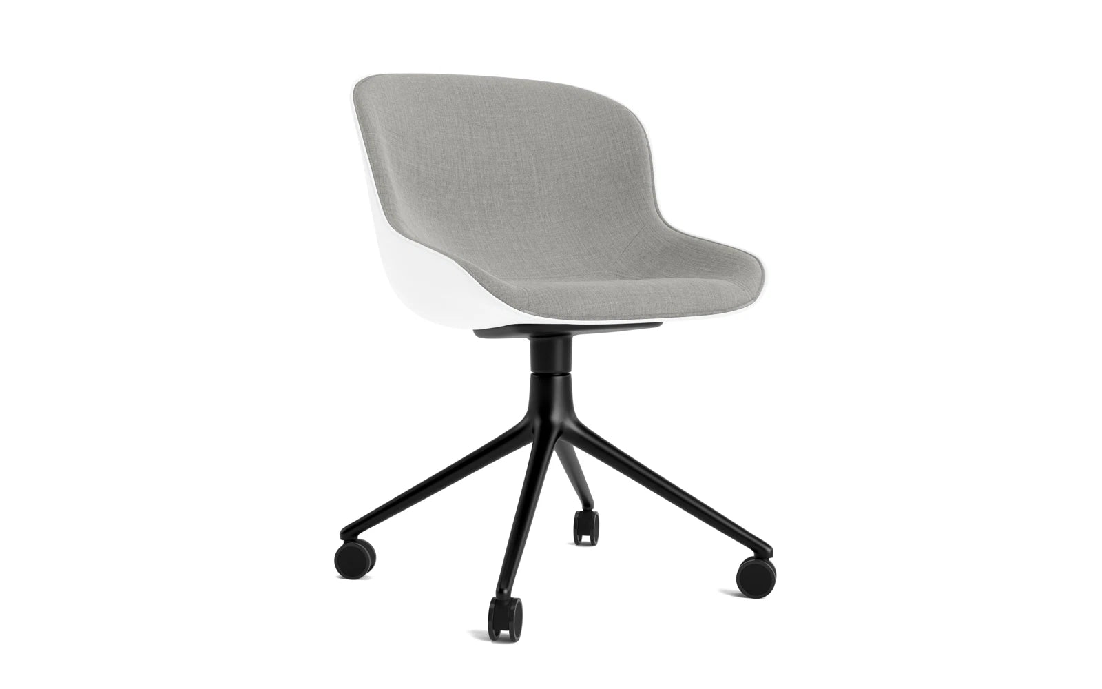 Hyg Drehstuhl 4W Frontpolster Schwartz Alu Weiss/Remix in Remix 133 präsentiert im Onlineshop von KAQTU Design AG. Drehstuhl ist von Normann Copenhagen