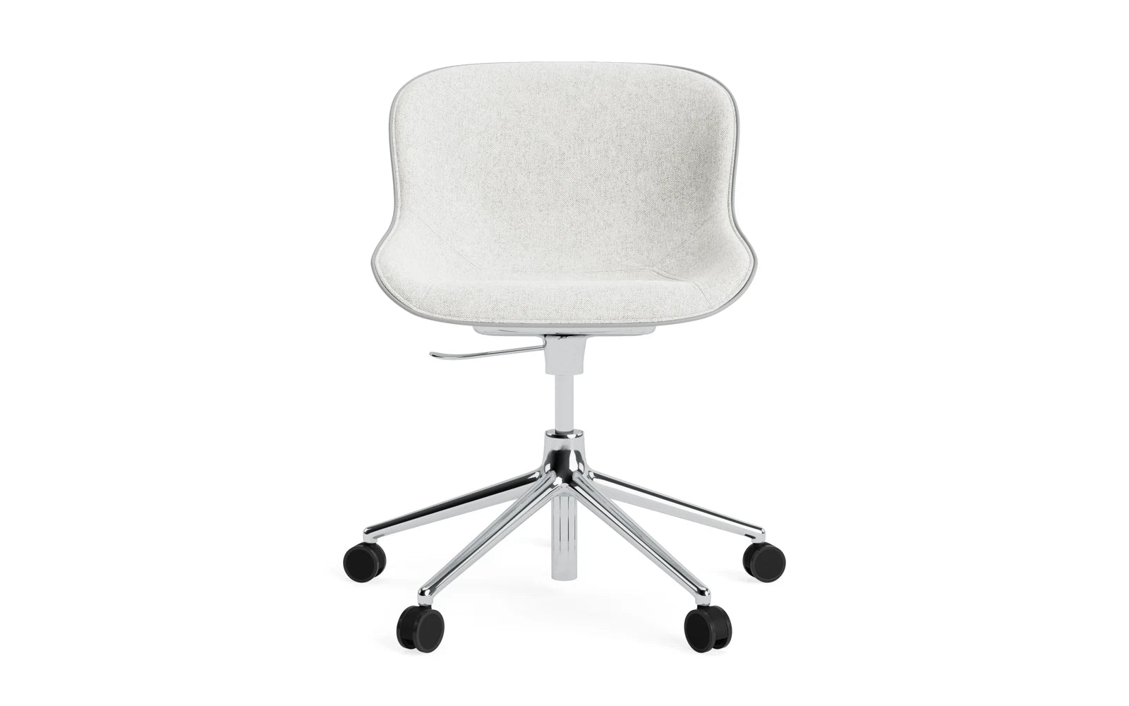 Erleben Sie den Hyg Drehsessel von Normann Copenhagen – ein eleganter Drehstuhl mit hochwertigem Hallingdal-Stoff, ideal für modernes Wohnen und Arbeiten.