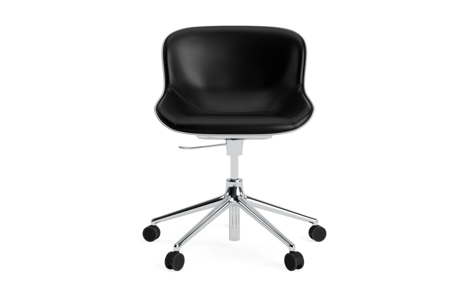 Erleben Sie den Hyg Drehsessel von Normann Copenhagen – ein elegantes Möbelstück mit hochwertigem Grau/Ultra Polster, das Komfort und skandinavisches Design vereint.