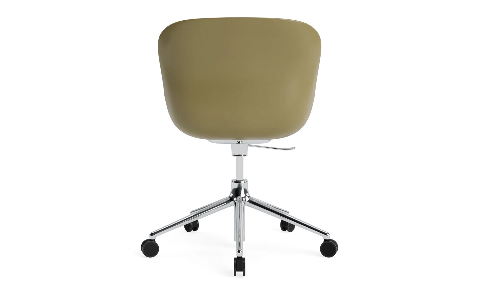 Erleben Sie den Hyg Drehsessel von Normann Copenhagen: Eleganz trifft Komfort mit hochwertigem Hallingdal-Stoff und flexiblem Gaslift.