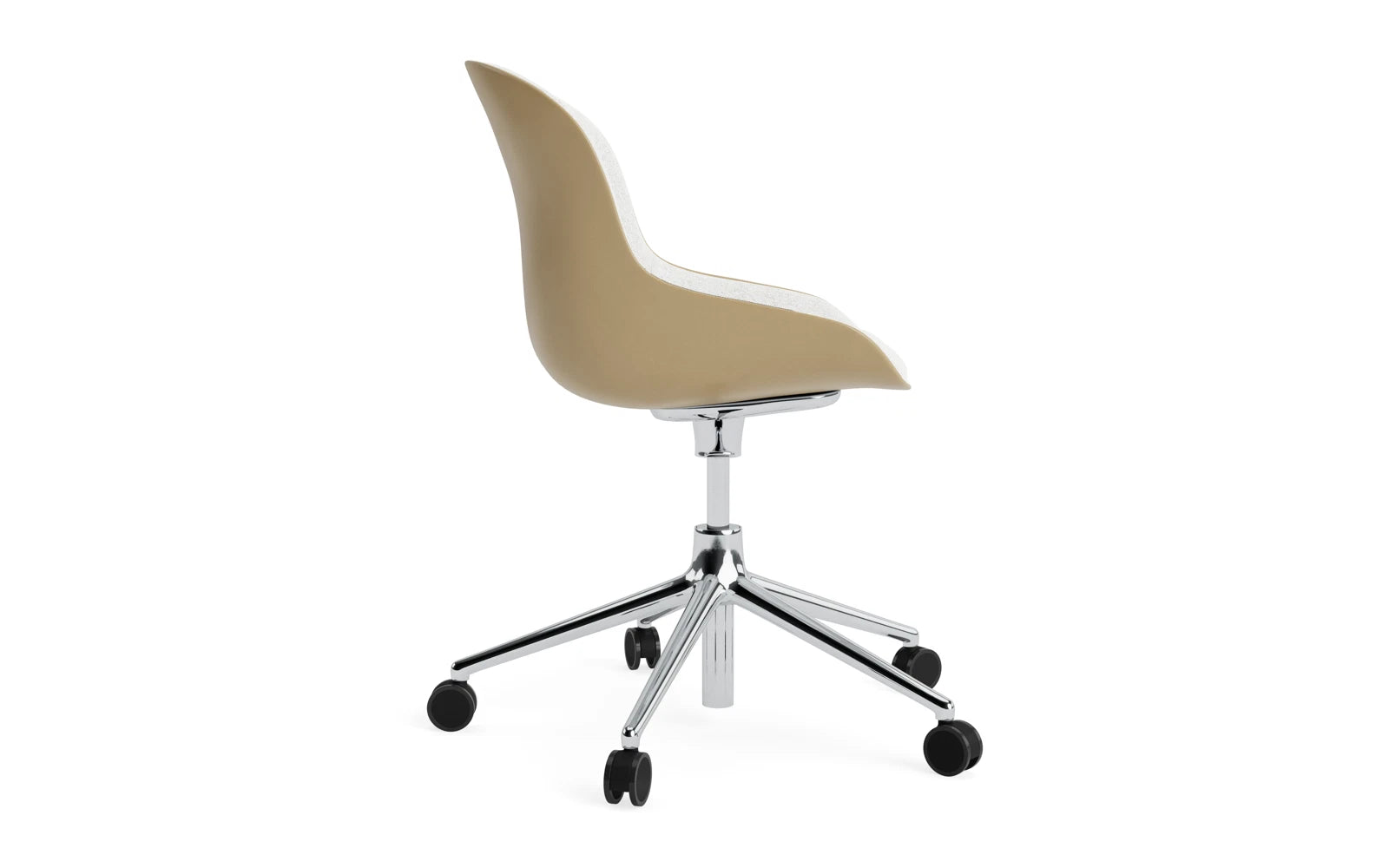 Entdecken Sie den Hyg Drehsessel mit Rollen von Normann Copenhagen – ein stilvolles Möbelstück, das skandinavische Eleganz und höchsten Komfort vereint.