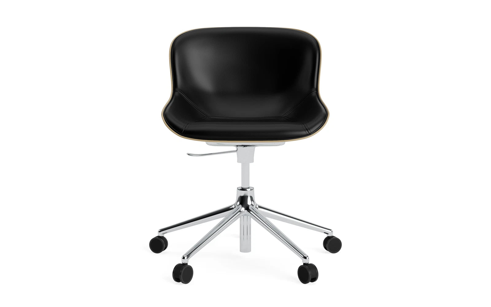 Erleben Sie den Hyg Drehsessel mit Rollen in Alu Sand/Ultra – skandinavisches Design trifft auf höchsten Komfort und Funktionalität.