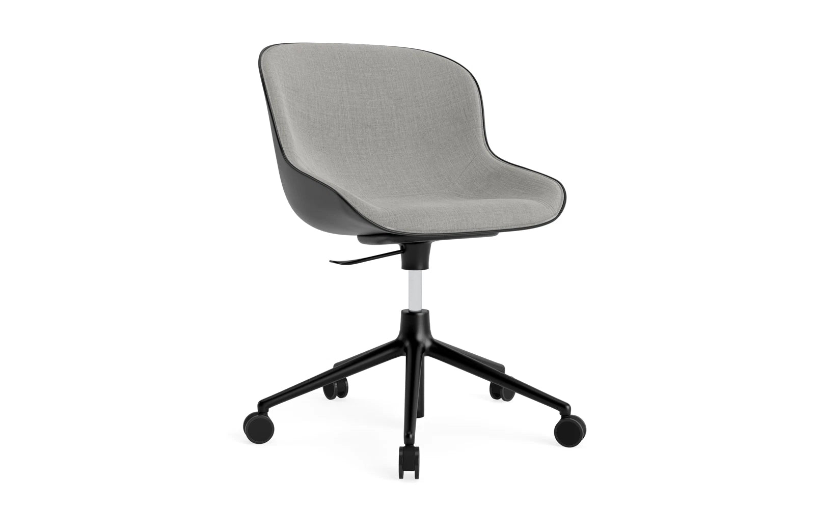 Hyg Drehsessel mit Rollen Frontpolster Schwartz/Remix in Remix 133 präsentiert im Onlineshop von KAQTU Design AG. Sessel ist von Normann Copenhagen