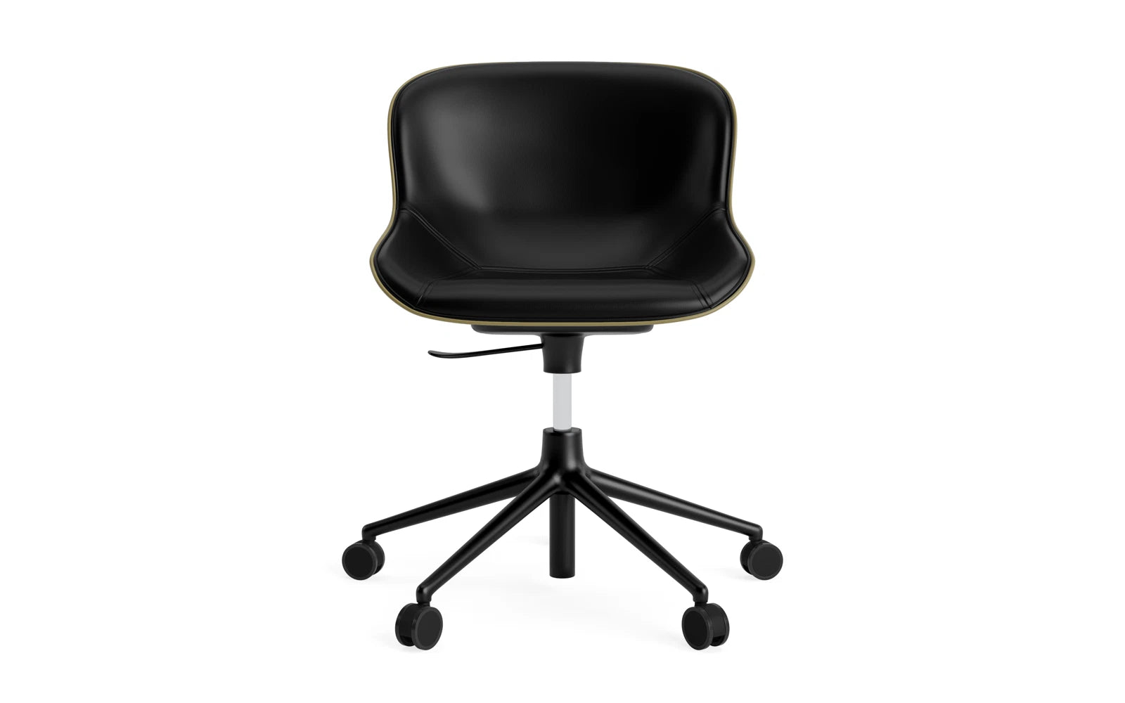 Erleben Sie den Hyg Drehsessel von Normann Copenhagen: Ein elegantes Design mit Gaslift und 5 Rollen, ideal für stilvolle Gemütlichkeit in jedem Raum.