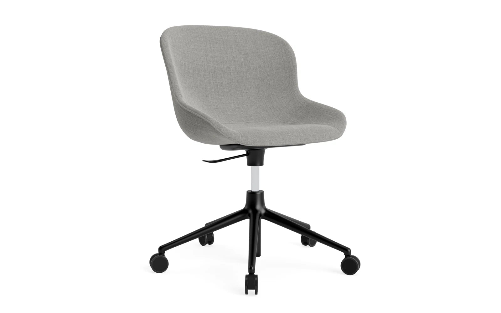 Hyg Drehsessel mit Rollen Vollpolster schwarz aluminum Remix in Remix 133 präsentiert im Onlineshop von KAQTU Design AG. Sessel ist von Normann Copenhagen