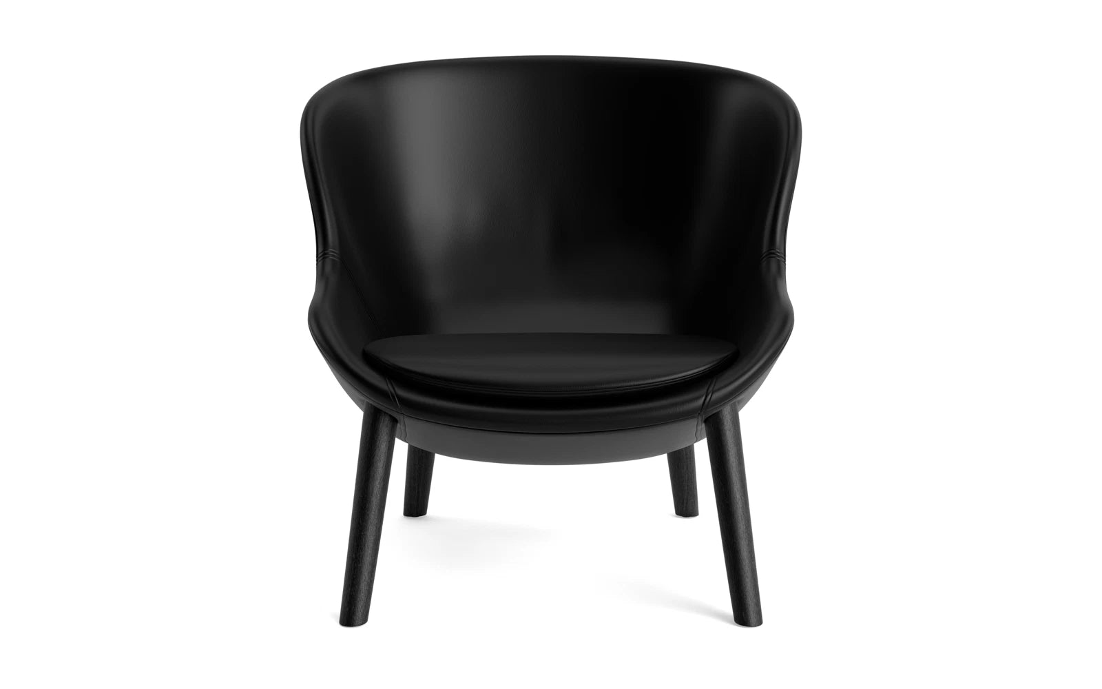 Genießen Sie skandinavische Gemütlichkeit mit dem Hyg Lounge-Sessel in Schwarz und Eiche von Normann Copenhagen – ein stilvolles Highlight für Ihr Zuhause.