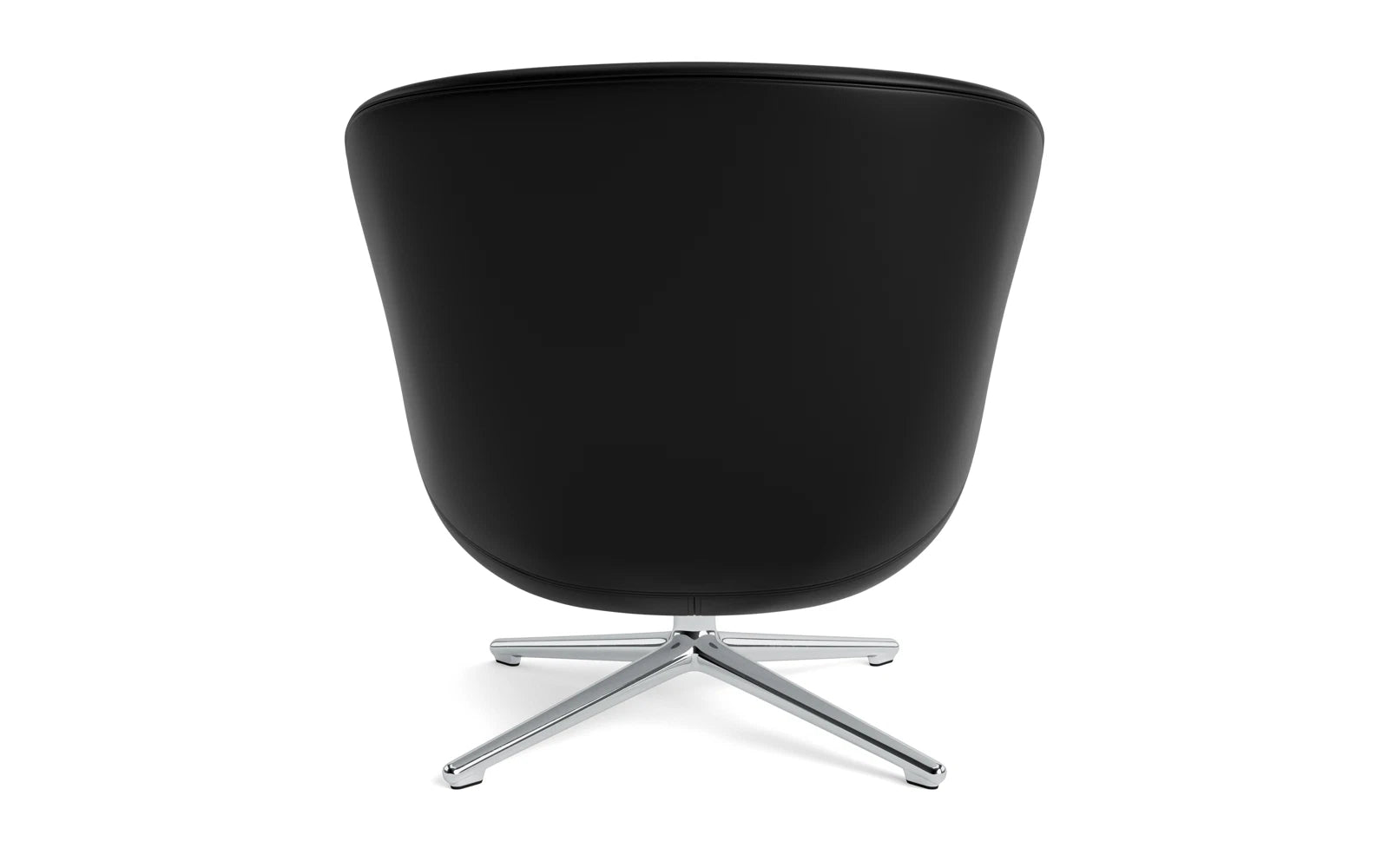 Genießen Sie den Hyg Lounge-Sessel Niedrig mit Drehgestell von Normann Copenhagen – ein stilvolles Möbelstück, das skandinavische Eleganz und höchsten Komfort bietet.