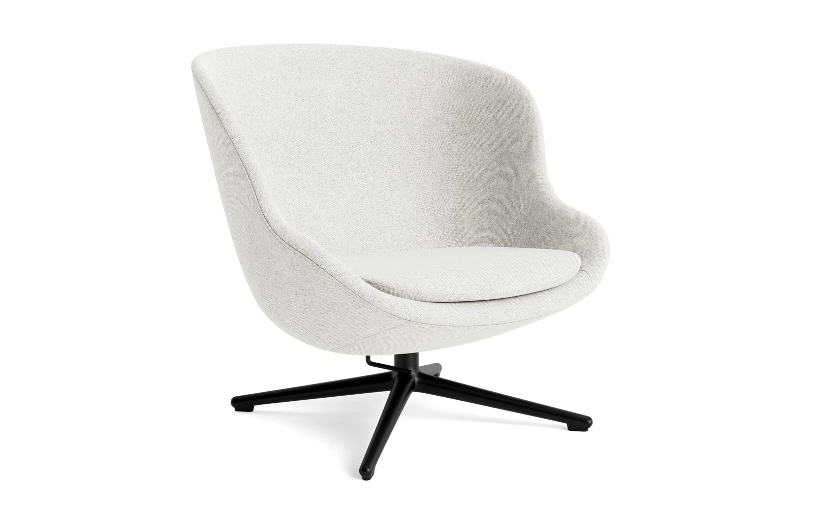 Hyg Lounge-Sessel Niedrig mit Drehgestell schwarzes Aluminium Tilt Hallingdal in Hallingdal 110 präsentiert im Onlineshop von KAQTU Design AG. Sessel ist von Normann Copenhagen