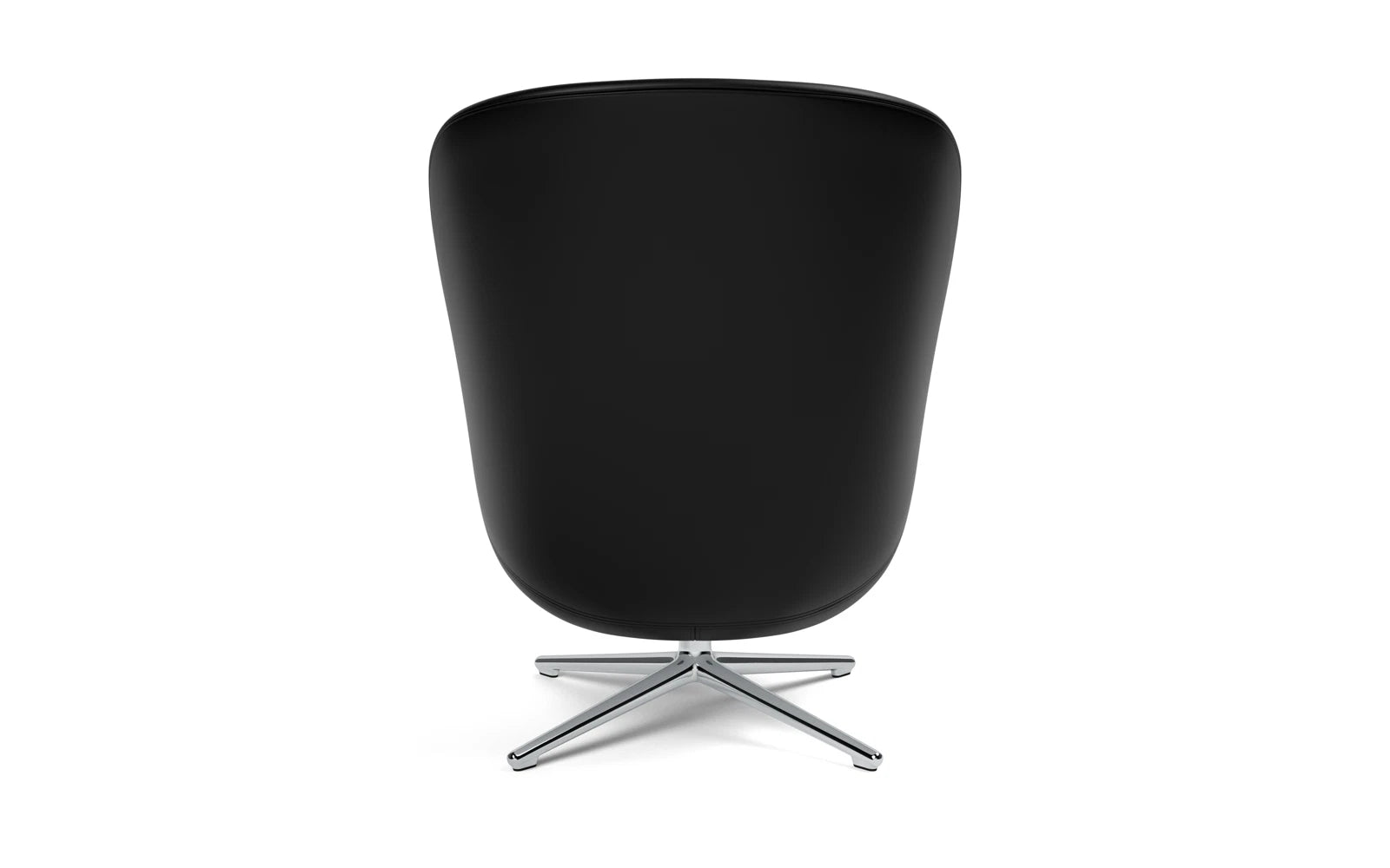 Hyg Lounge-Sessel Hoch von Normann Copenhagen: Eleganter Drehstuhl aus Aluminium und Ultra Leder für höchsten Sitzkomfort.