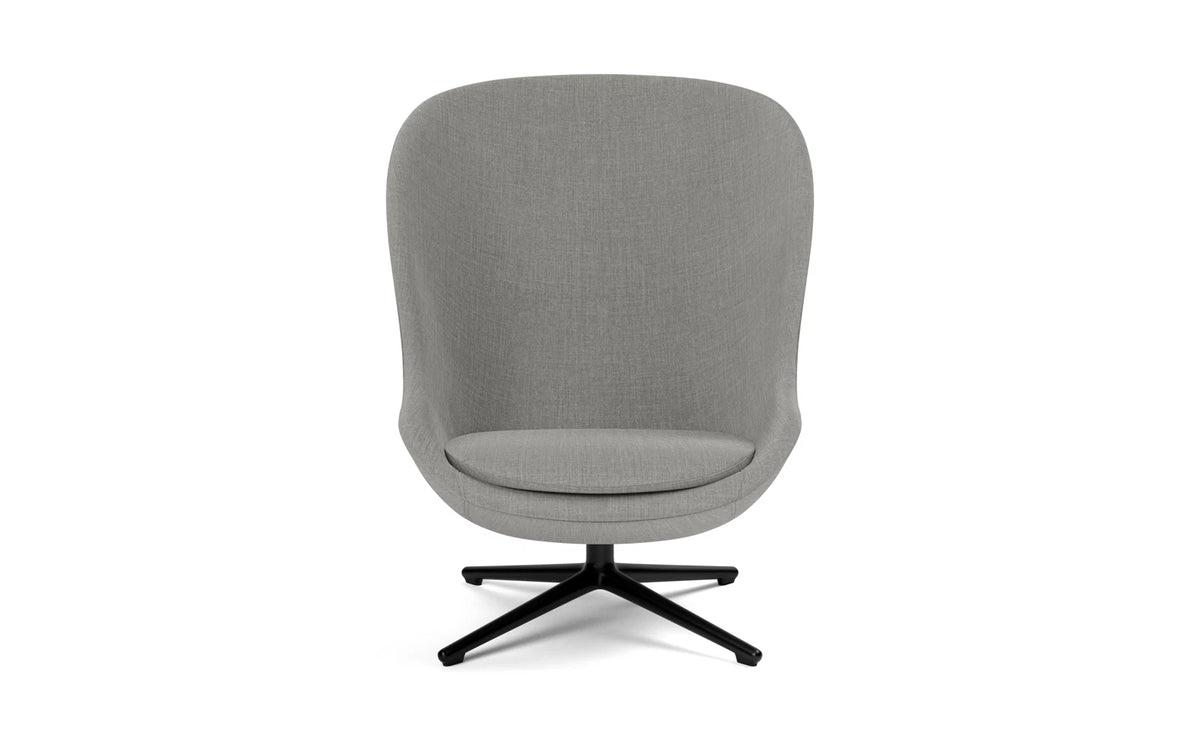 Hyg Lounge-Sessel Hoch mit Drehgestell schwarzes Aluminium Remix in Remix 133 präsentiert im Onlineshop von KAQTU Design AG. Drehsessel ist von Normann Copenhagen